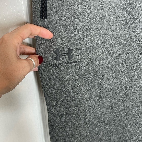 Under armor Men’s Athletic Draw String Grey Pants zipper pockets Size XXL - Picture 4 of 11